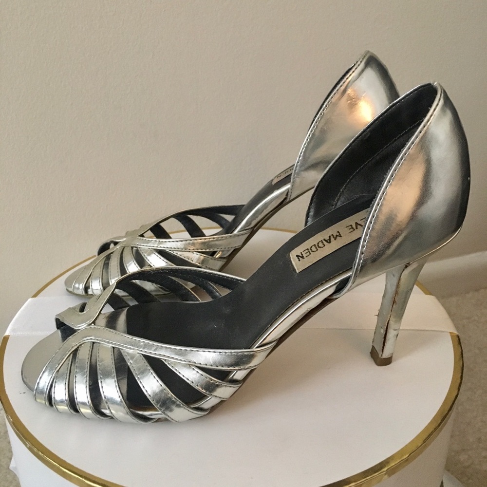 Silver Steve Madden heels
